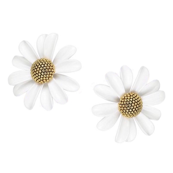 kate spade Jewelry - KATE SPADE • Into The Bloom White Daisy Flower Stud Earrings